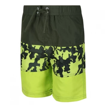 Image of Regatta Shaul III Swimming Shorts - RcGrn/Cam/El