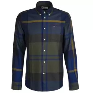 Image of Barbour Mens Dunoon Tailored Shirt Olive Night Medium