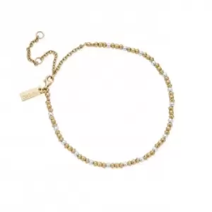 Image of Gold And Silver Dainty Mini Disc Pumpkin Anklet GMANMDP