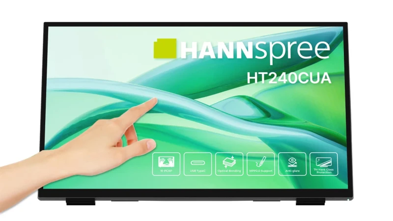 Image of Hannspree Hannspree HT240CUA computer monitor 60.5cm (23.8") 1920 x 1080 pixels Full HD LED Touch Screen Black HT240CUA