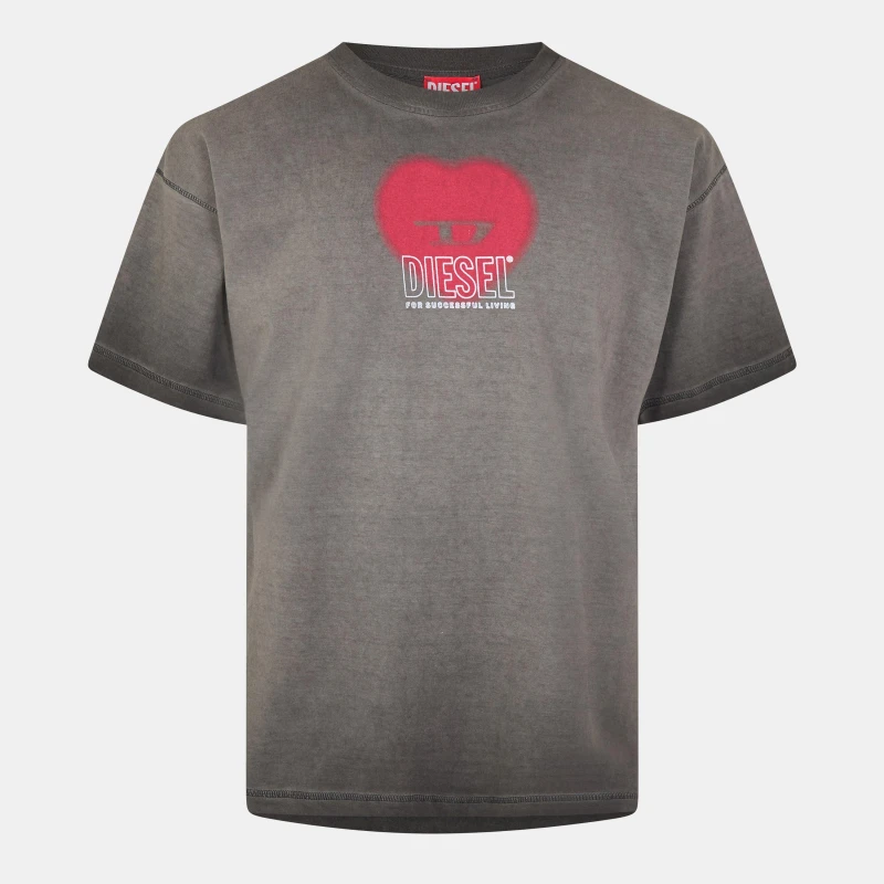 Image of Diesel Unisex Adults Regular Fit T-Shirt Black unisex S