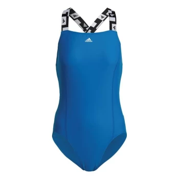 Image of adidas Tape Swimsuit Womens - Blue