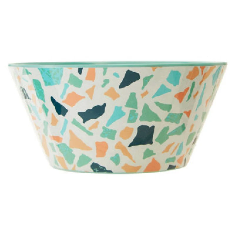 Image of Premier Housewares Assorted Terrazzo Bowl, Durably Constructed Round Bowl, Versatile Patterned Bowl, Sturdy Picnic Bowl Multi