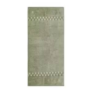 Image of Zoffany Organic Bath Sheet, Green Stone