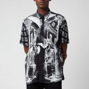 Image of Hugo Boss Ebor Museum Short Sleeve Shirt Black Size L Men