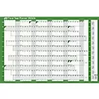 Image of SASCO Fiscal Year Planner Mounted 2024 Landscape Green English 91.5 x 61 cm