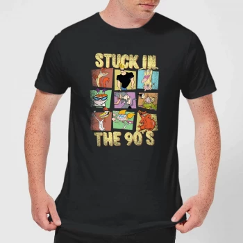 Image of Cartoon Network Stuck In The 90s Mens T-Shirt - Black - 5XL