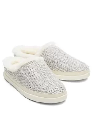 Image of TOMS Cosy Sweater Mule Slippers, White, Size 7, Women