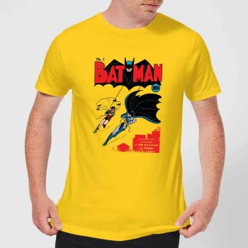 Image of Batman Batman Issue Number One Mens T-Shirt - Yellow - XS