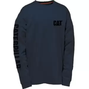 Image of Caterpillar C1510034 TRADEMARK T-SHIRT / Mens Tops (L) (Marine)