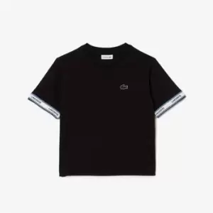 Image of Lacoste Lacoste Tape Arm Tee JG24 - Black