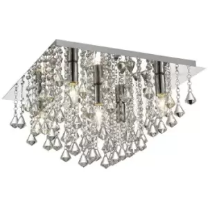Image of Ceiling lamp Design Acton Chrome polished 5 bulbs 27cm