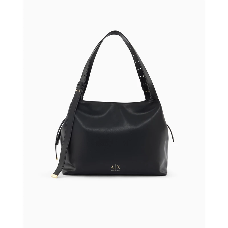 Image of Armani Exchange SHOPPING BAG - Black Female One Size