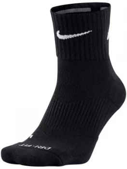 Image of Mens Nike Dri Fit Quarter Socks Black