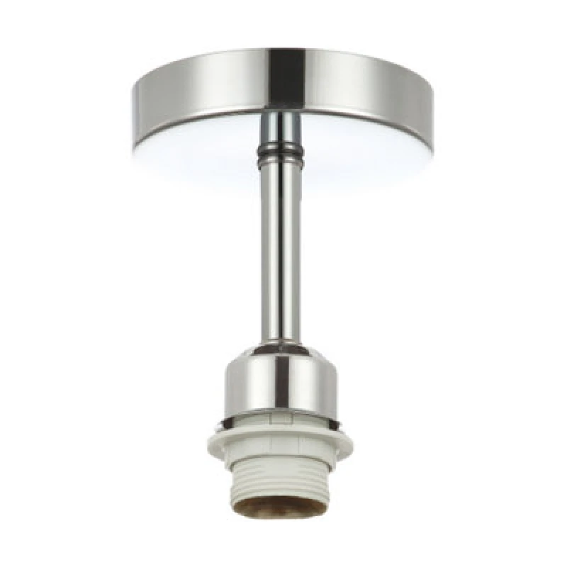 Image of Happy Homewares Polished Chrome Plated Ceiling Light Fitting For Industrial Style Light Bulbs