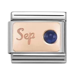 Image of Nomination CLASSIC Rose Gold September Sapphire Charm 430508/09