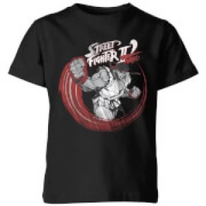Image of Street Fighter RYU Sketch Kids T-Shirt - Black - 3-4 Years