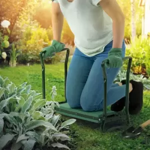 Image of Garden Kneeler 2-in-1 Folding Padded Seat with Tool Bag