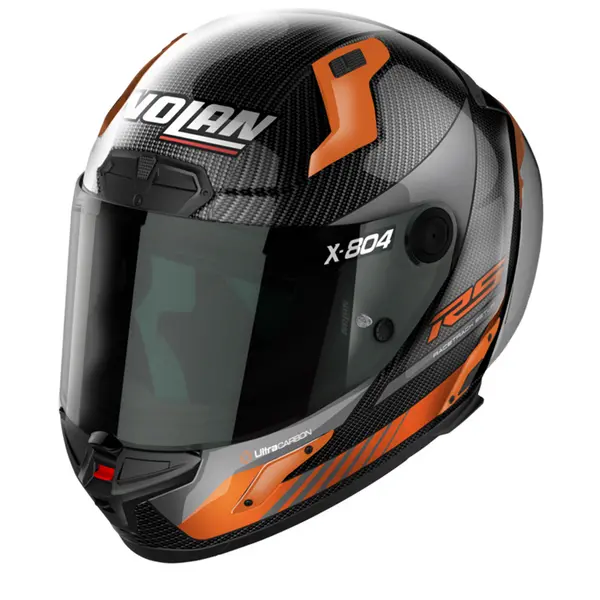 Image of Nolan X-804 RS Ultra Carbon Hot Lap 014 Carbon Orange Full Face Helmet Size S