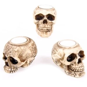 Image of Celtic Skull Head (Pack Of 6) Tea Light Holder