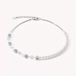 Image of Coeur De Lion Graduated GEOCUBE Necklace Rock Crystal & Pearls