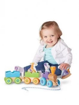Image of Melissa Doug Rocking Farm Animals Pull Train One Colour