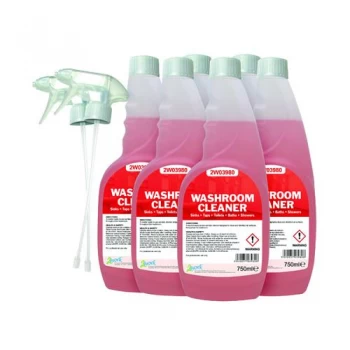 Image of 2Work Washroom Cleaner Trigger Spray 750ml Pack of 6 298