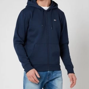 Image of Tommy Jeans Mens Regular Fleece Zip Hoodie - Twilight Navy - M