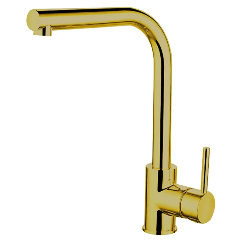 Image of Balterley Traditional Single Lever Kitchen Mixer Tap, Brushed Gold Gold Unisex