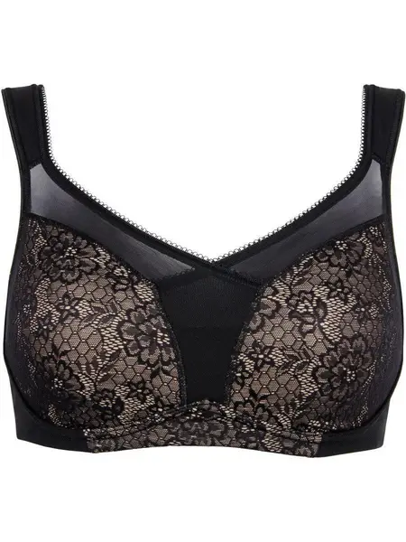 Image of Berlei Beauty Lace Non Wired Smoothing Bra Black