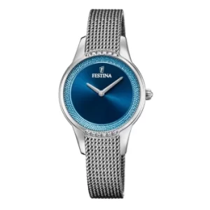 Image of Festina F20494-2 Women's Blue Dial With A Mesh Strap Wristwatch