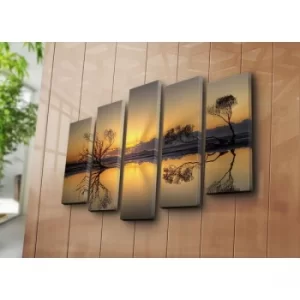Image of 5PATK-179 Multicolor Decorative Canvas Painting (5 Pieces)