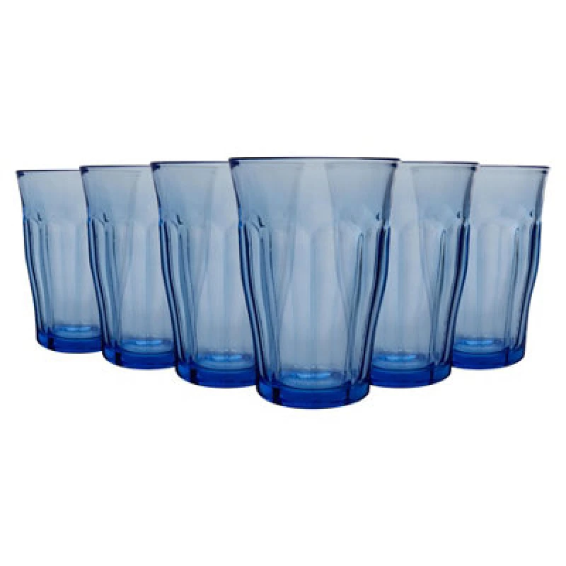 Image of Duralex Picardie Highball Glasses - 360Ml - Marine - Pack Of 6