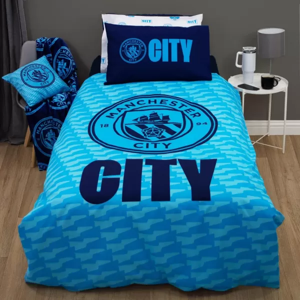 Image of Manchester City FC Blue Kids Bedding Set - Single