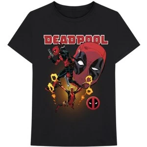Image of Marvel Comics - Deadpool Collage 2 Mens Medium T-Shirt - Black