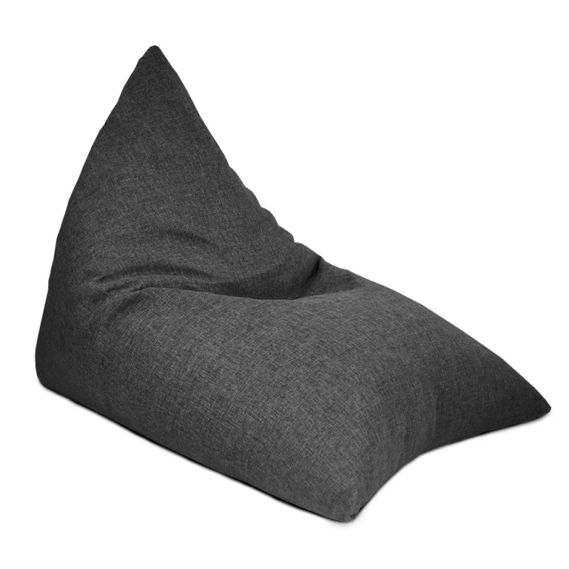 Image of rucomfy Beanbags rucomfy Adults Large Humbug Lounger - Barley Indoor Bean Bag Chair in Charcoal Charcoal Unisex