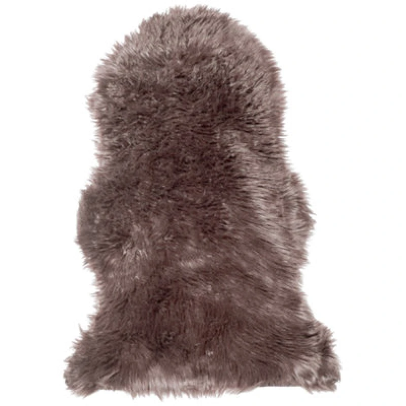 Image of Beliani Faux Fur Rug Mungo Brown 63 X 95 Cm