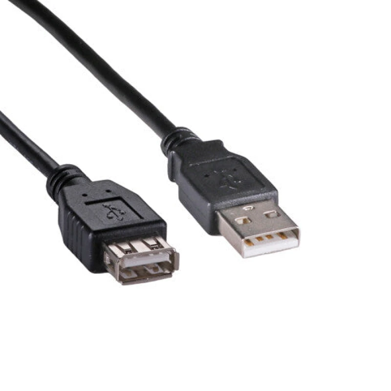 Image of Cablenet Cablenet 5m USB 2.0 Type A Male - Type A Female Black PVC Extension Cable USB2002BK