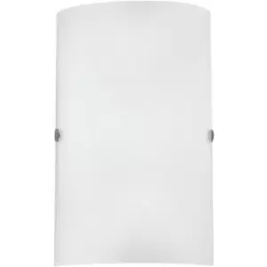 Image of Loops - Wall Light Colour Satin Nickel Shade White Satinized Glass Bulb E14 1x60W