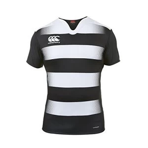 Image of Canterbury Mens Vapodri Challenge Hooped Jersey, Black/White, Medium