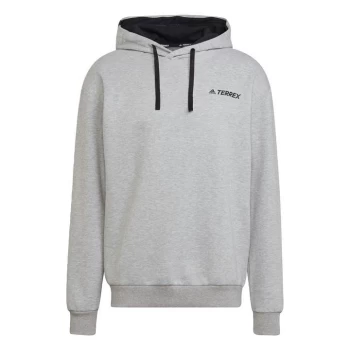 Image of adidas Terrex Logo Graphic Hoodie Mens - Grey