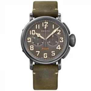 Image of Zenith Cafe Racer Pilot Mens Stainless Steel Strap Watch