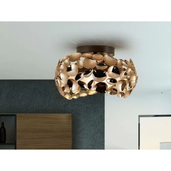 Image of Schuller Narisa - 3 Light Flush Ceiling Light Gold, Brown, G9