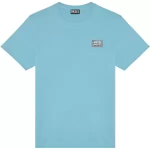 Image of Diesel Patch Logo T-Shirt Mens - Blue