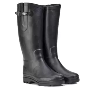 Image of Aigle Womens Aiglentine Fur II Wellington Boots Noir UK 6.5