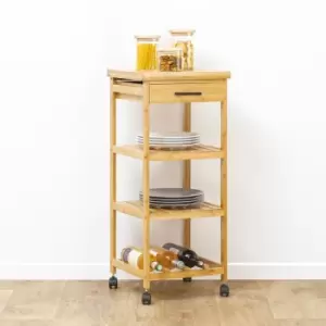 Image of Linha Bamboo Kitchen Trolley Natural