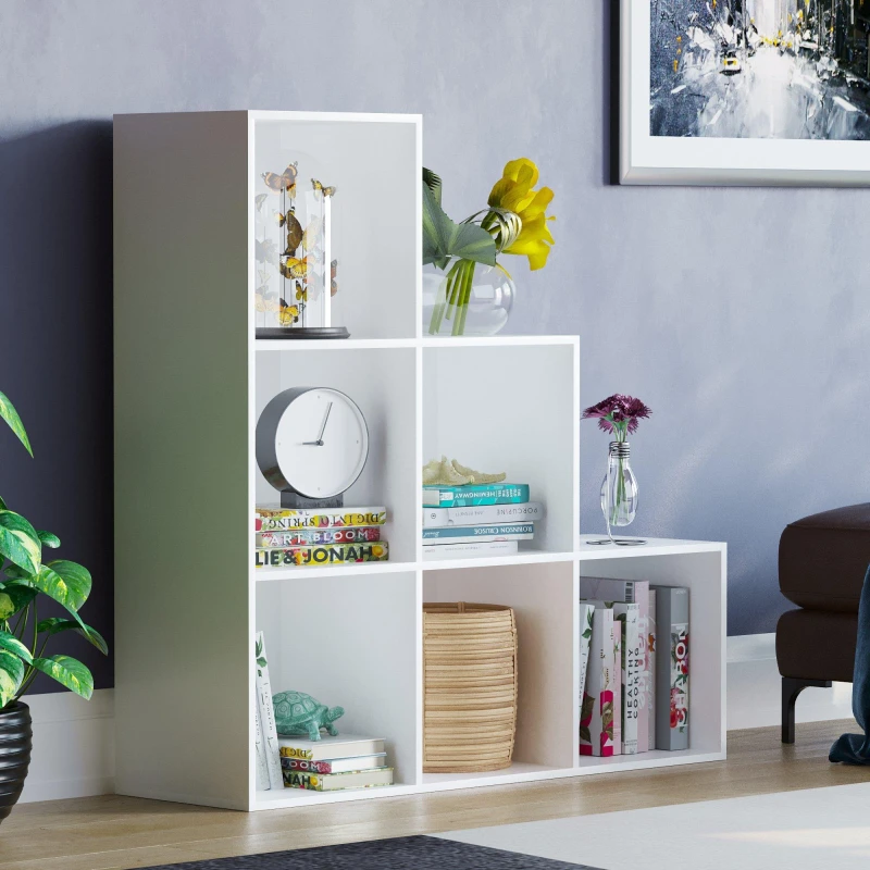 Image of Lassic Vida Designs Durham 6 Cube Staircase Storage Unit White unisex 6 Cube