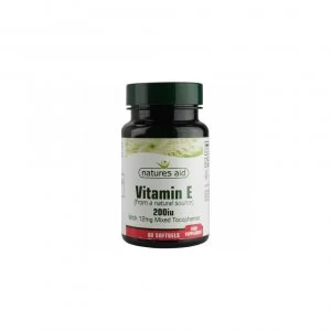 Image of Natures Aid Vitamin E 200iu 60 Capsules