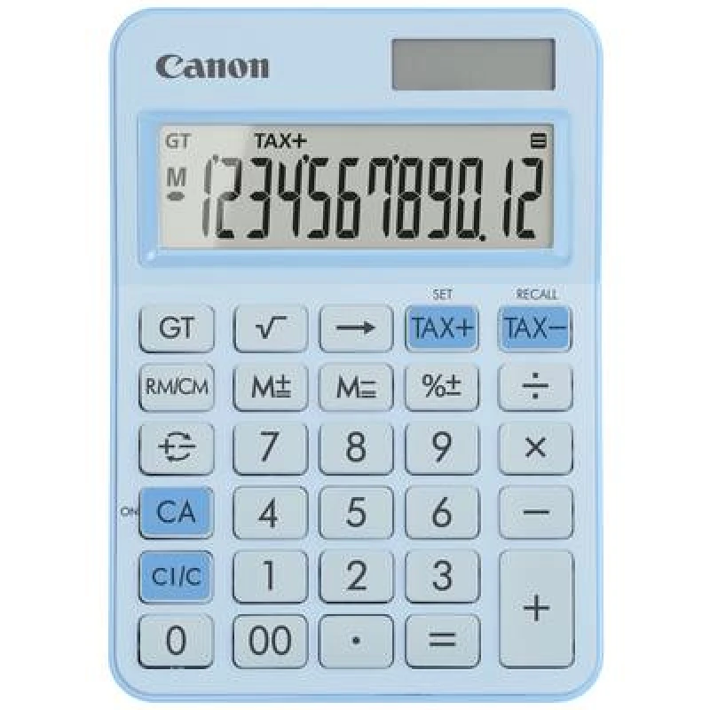 Image of Canon LS-125KB-PBL Pocket calculator Pastel blue Display (digits): 12 battery-powered, solar-powered (L x W x H) 147 x 106 x 25mm 80-100003