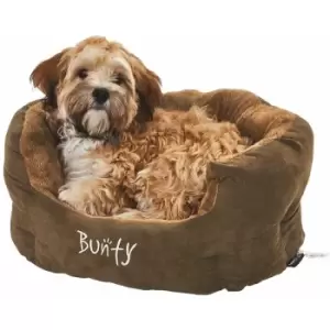 Image of Bunty Polar Dog Bed Soft Washable Fleece Fur Cushion Warm Luxury Pet Basket - Small